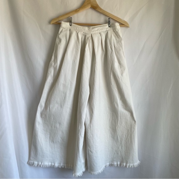 Rachel Comey Wide Leg Raw Hem White Denim Size 2 - Picture 1 of 12
